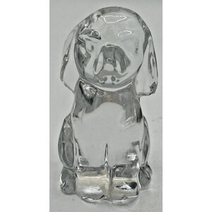 Anna Hutte Bleikristall Crystal Glass Dog Figurine Paperweight SKU PB206‎